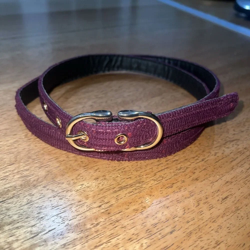 Women’s Pre-owned Purple Belt‎ With Gold Hardware Size XXL